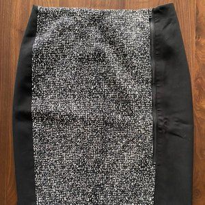 Ann Taylor Tweed Panel Pencil Skirt